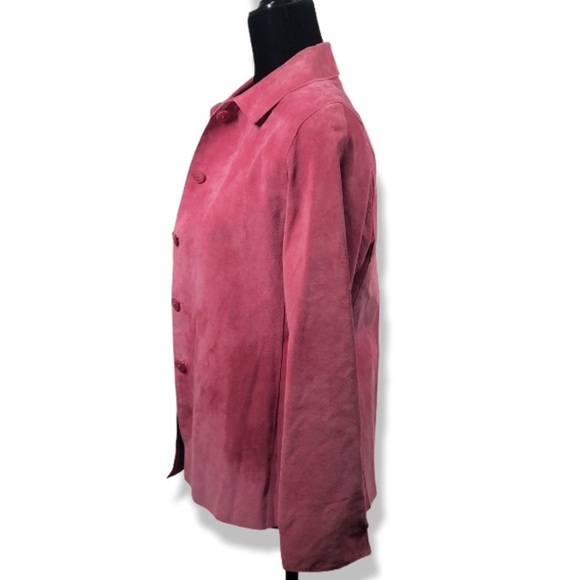 Valerie by Valerie stevens pink jacket 100%suede - Picture 5 of 14